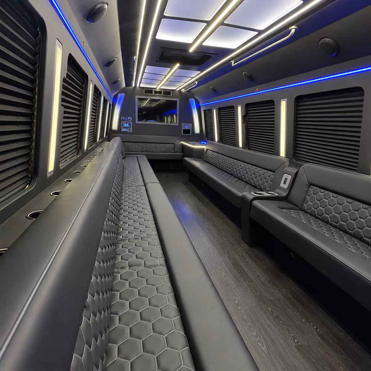 san clemente party bus rental interior